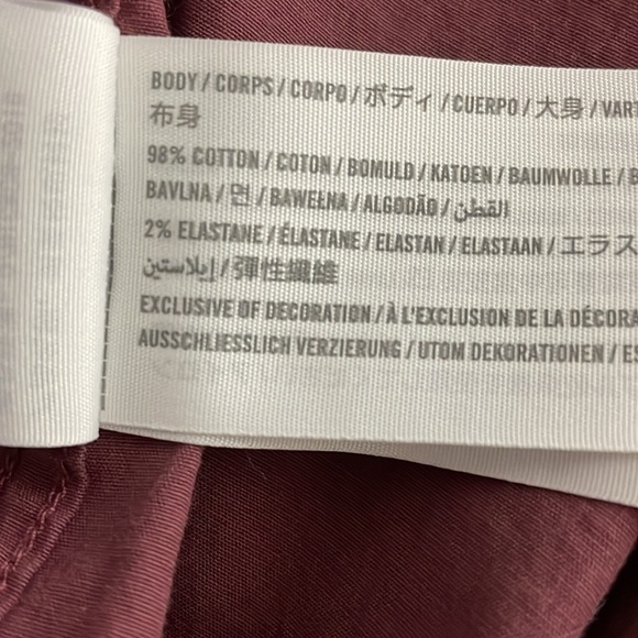 Abercrombie & Fitch Stretch Men’s Button Down Shirt Size XXL Burgundy Print NWT - Picture 7 of 10